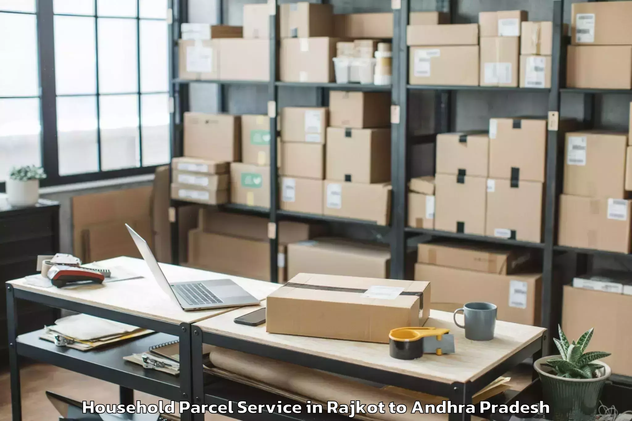 Book Rajkot to Etcherla Household Parcel Online